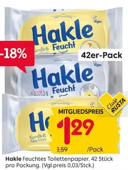 Rusta Hakle Feuchtes Toilettenpapier 42er-Pack Angebot
