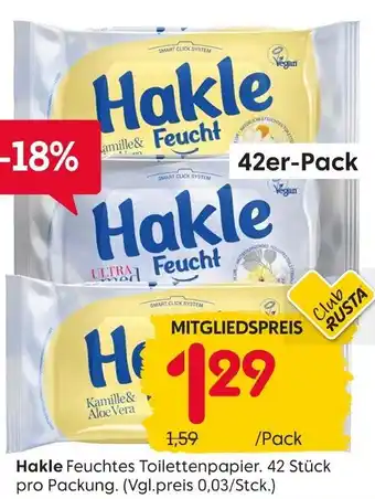 Rusta Hakle Feuchtes Toilettenpapier 42er-Pack Angebot