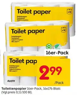 Rusta Toilettenpapier 16er-Pack Angebot
