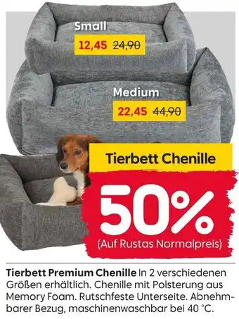 Rusta Tierbett Premium Chenille Medium Angebot