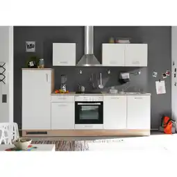 toom Baumarkt Respekta Küchenzeile mit E-Geräten 'Petunia' eichefarben/weiß 270 cm Angebot