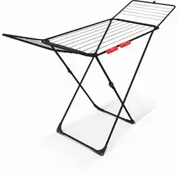 toom Baumarkt Vileda Wäscheständer 'Universal Ultimate Black' schwarz rollbar 199 x 55 x 93 cm Angebot