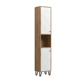 toom Baumarkt Hochschrank 'Touch' weiß, braun matt 36 x 191 x 29 cm Angebot