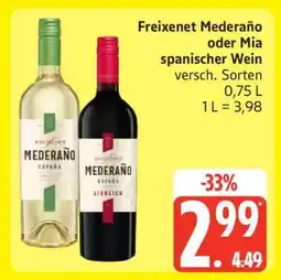 Edeka Freixenet Mederaño oder Mia spanischer Wein Angebot
