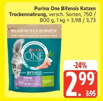 Edeka Purina One Bifensis Katzen Trocken­nahrung Angebot