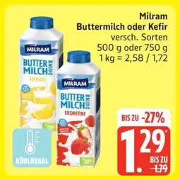 Edeka Milram Buttermilch oder Kefir Angebot
