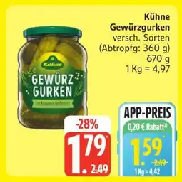 Edeka KÜHNE Gewürzgurken Angebot