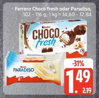 Edeka Ferrero Choco fresh oder Paradiso Angebot