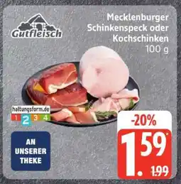 Edeka Mecklenburger Schinkenspeck oder Kochschinken Angebot