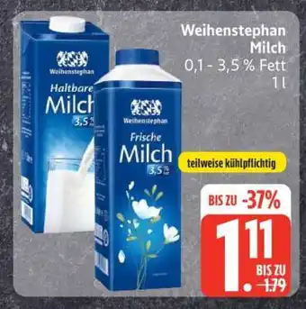 Edeka Weihenstephan Milch Angebot