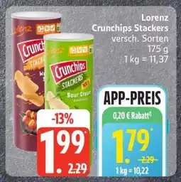 Edeka Lorenz Crunchchips Stackers Angebot