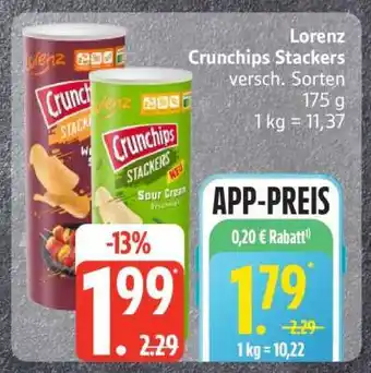 Edeka Lorenz Crunchchips Stackers Angebot