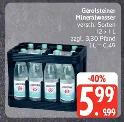 Edeka Gerolsteiner Mineralwasser Angebot