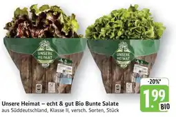 Edeka Unsere Heimat – echt & gut Bio Bunte Salate Angebot
