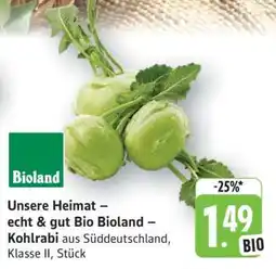 Edeka Unsere Heimat – echt & gut Bio Bioland – Kohlrabi Angebot