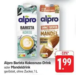Edeka Alpro Barista Kokosnuss-Drink oder Mandeldrink Angebot