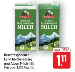 Edeka Berchtesgadener Land Haltbare Berg- und Alpen-Milch Angebot