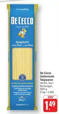 Edeka De Cecco italienische Teigwaren Angebot