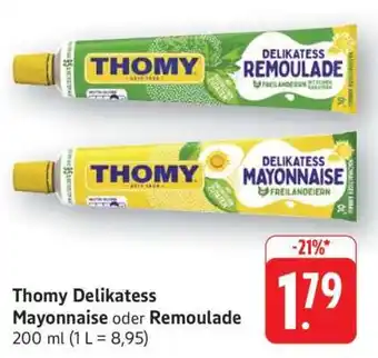 Edeka Thomy Delikatess Mayonnaise oder Remoulade Angebot