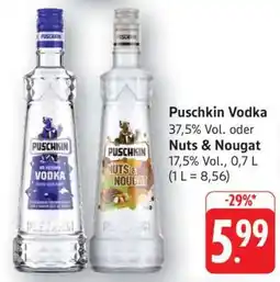 Edeka Puschkin Vodka oder Nuts&Nougat Angebot