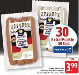 Edeka EDEKA Herzstücke Offizielle Stadion Bratwurst Angebot