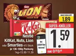 Edeka Nestlé KitKat, Nuts, Lion oder Smarties Angebot