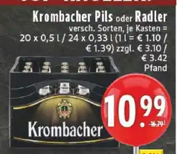 Edeka Krombacher Pils oder Radler Angebot