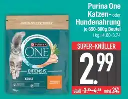 Edeka Purina One Katzen- oder Hundenahrung Angebot