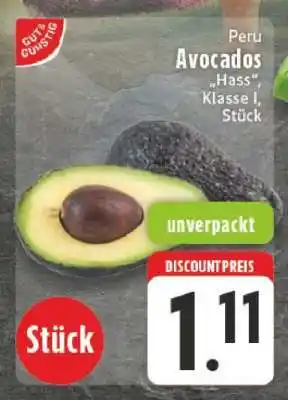 Edeka Peru Avocados 'Hass', Klasse I, Stück Angebot