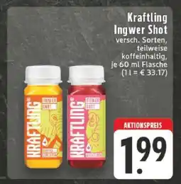 Edeka Kraftling Ingwer Shot Angebot
