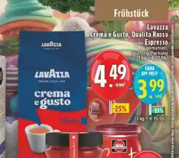 Edeka Lavazza Crema e Gusto, Qualita Rossa oder Espresso Angebot