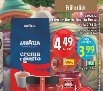 Edeka Lavazza Crema e Gusto, Qualita Rossa oder Espresso Angebot