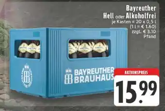 Edeka Bayreuther Hell oder Alkoholfrei Angebot