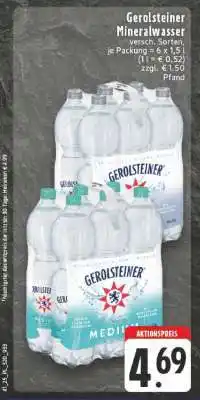 Edeka Gerolsteiner Mineralwasser Angebot