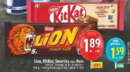 Edeka Lion, KitKat, Smarties oder Nuts Angebot