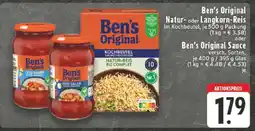 Edeka Ben's Original Natur- oder Langkorn-Reis / Ben's Original Sauce Angebot