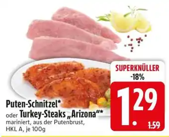 Edeka Puten-Schnitzel oder Turkey-Steaks 'Arizona' Angebot