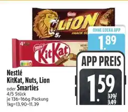 Edeka Nestlé KitKat, Nuts, Lion, Smarties Angebot