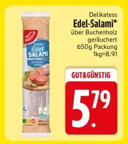 Edeka Delikatess Edel-Salami Angebot