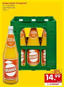 Netto Marken-Discount beckers bester Orangensaft Angebot