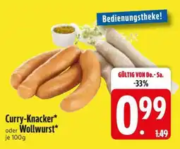 Edeka Curry-Knacker oder Wollwurst Angebot