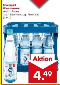 Netto Marken-Discount Spreequell Mineralwasser Angebot