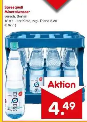 Netto Marken-Discount Spreequell Mineralwasser Angebot