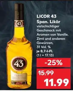 Kaufland LICOR 43 Span. Likör Angebot