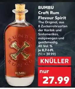 Kaufland BUMBU Craft Rum Flavour Spirit Angebot