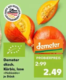 Kaufland Demeter dtsch. Kürbis, lose Hokkaido je Stück Angebot