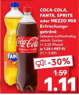 Kaufland COCA-COLA, FANTA, SPRITE oder MEZZO MIX Erfrischungsgetränk Angebot