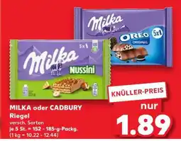 Kaufland Milka oder Cadbury Riegel Angebot