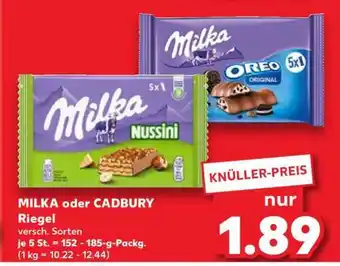 Kaufland Milka oder Cadbury Riegel Angebot