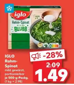 Kaufland IGLO Rahm- Spinat Angebot